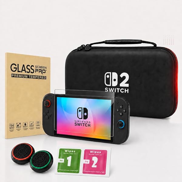 Switch 2 Accessories Bundle Kit for Nintendo Switch 2, Carrying